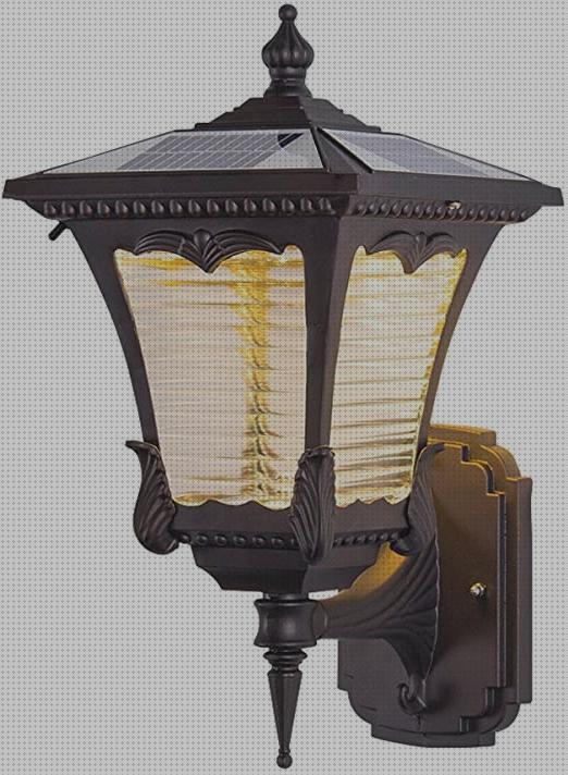Review de farol exterior con placa solar