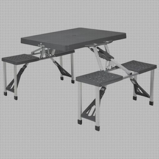Review de mesa con bancos plegables camping