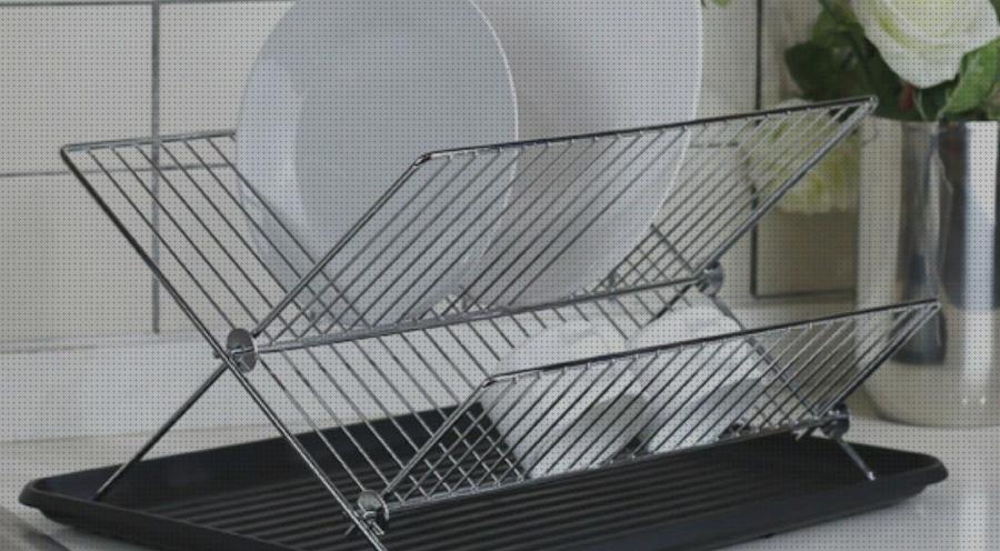 Review de plateado escurridor plastico de platos plegable